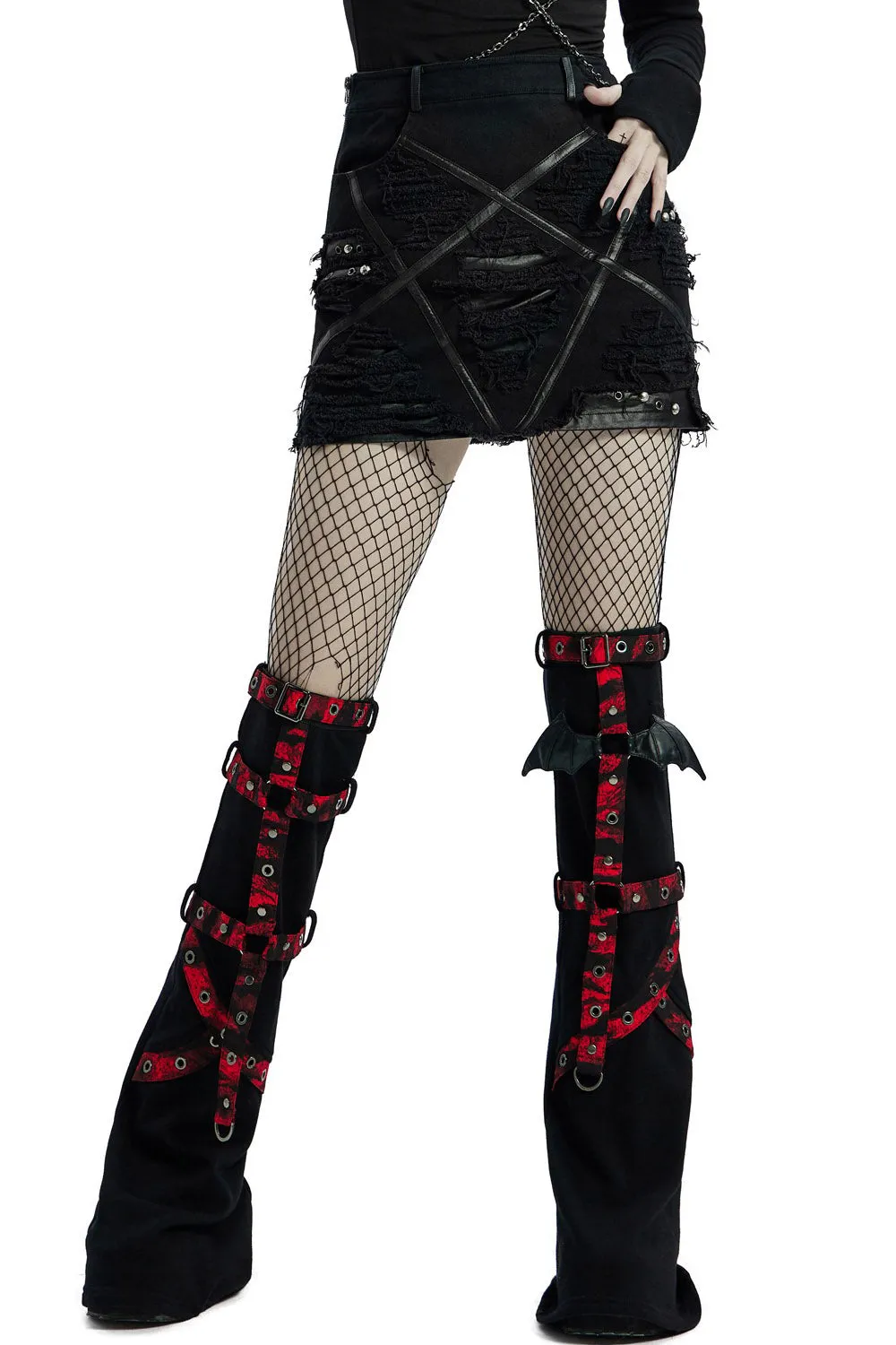 Little Black Raincloud Mini Skirt