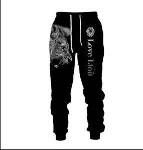 Men's 3D Tiger Print Track Pant XL B-15272