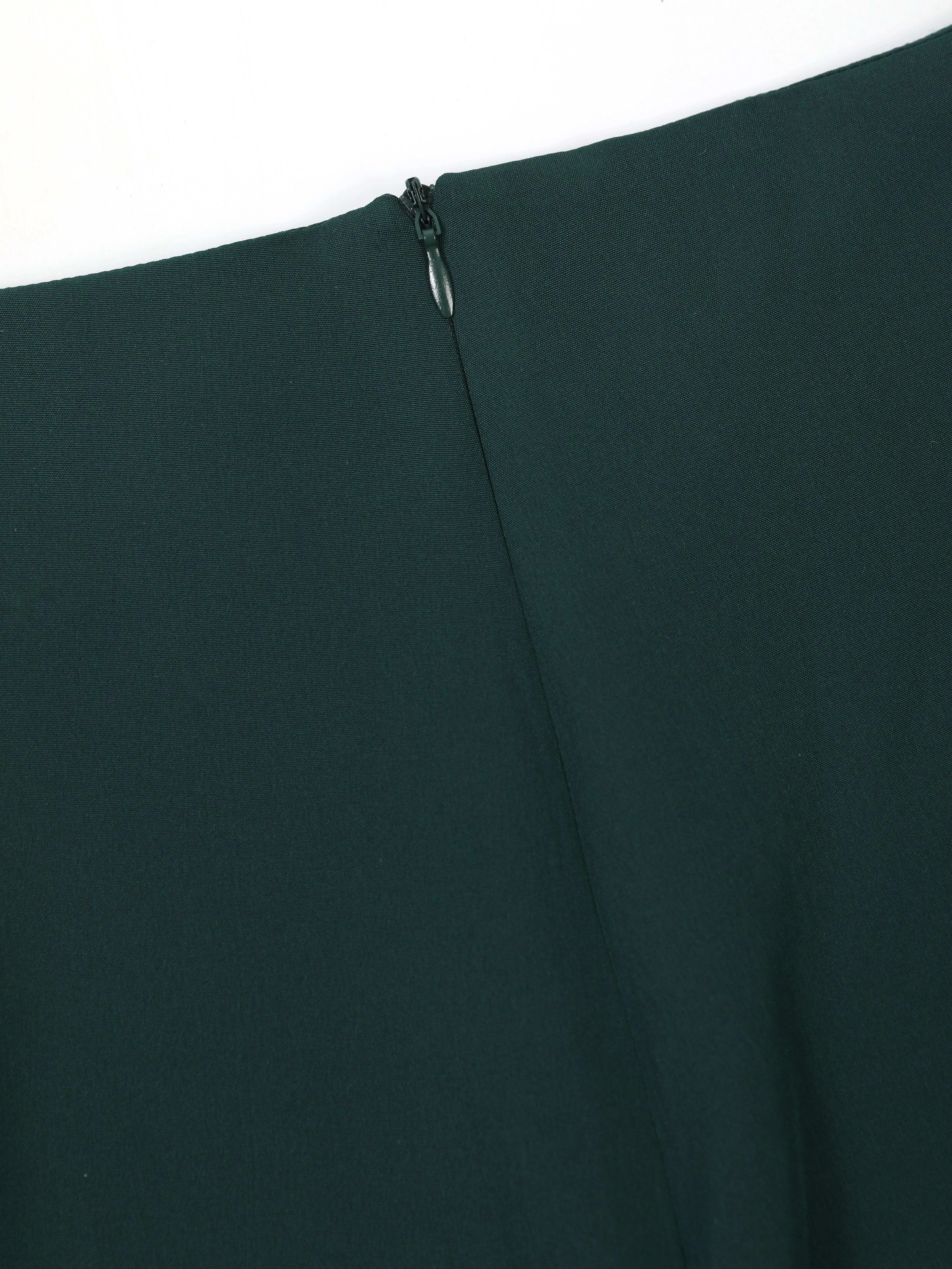 Plus Size Elegant Pants, Women's Plus Solid Stitching Button Detail High Rise Wide Leg Trousers