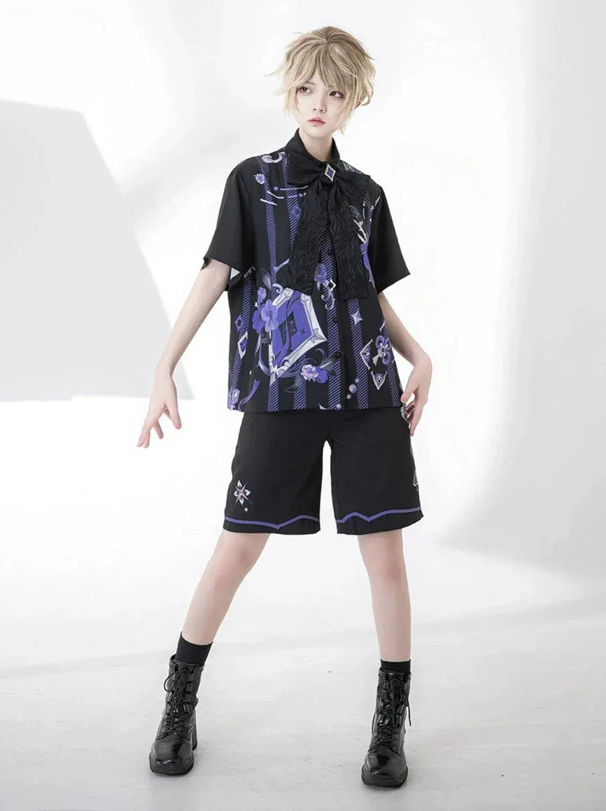 Print Prince Shorts   Handsome Loose Shirt