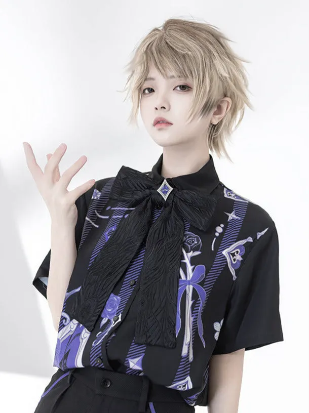 Print Prince Shorts   Handsome Loose Shirt