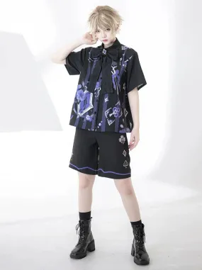 Print Prince Shorts   Handsome Loose Shirt