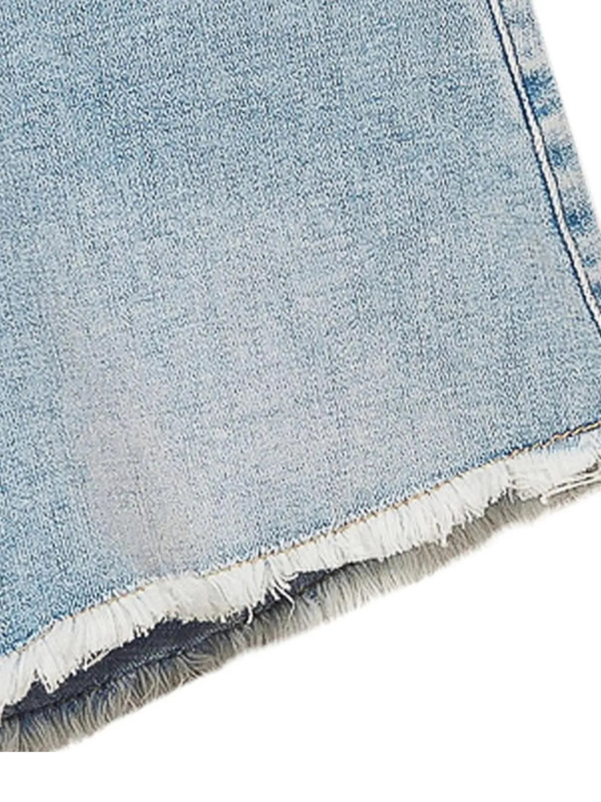 Twinset-Girl's frayed denim shorts-251GJ2521