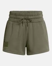 Under Armour Women's  Freedom Fleece Shorts Marine OD Green