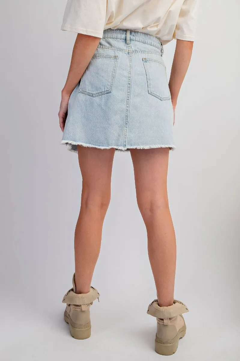 Winnie Denim patchwork skirt